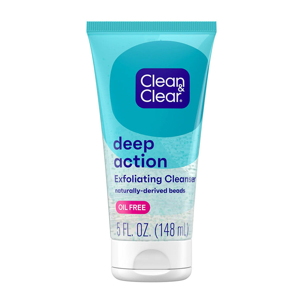 Clean And Clear Deep Action Exfoliating Cleansers, Oil-Free - 5 Oz